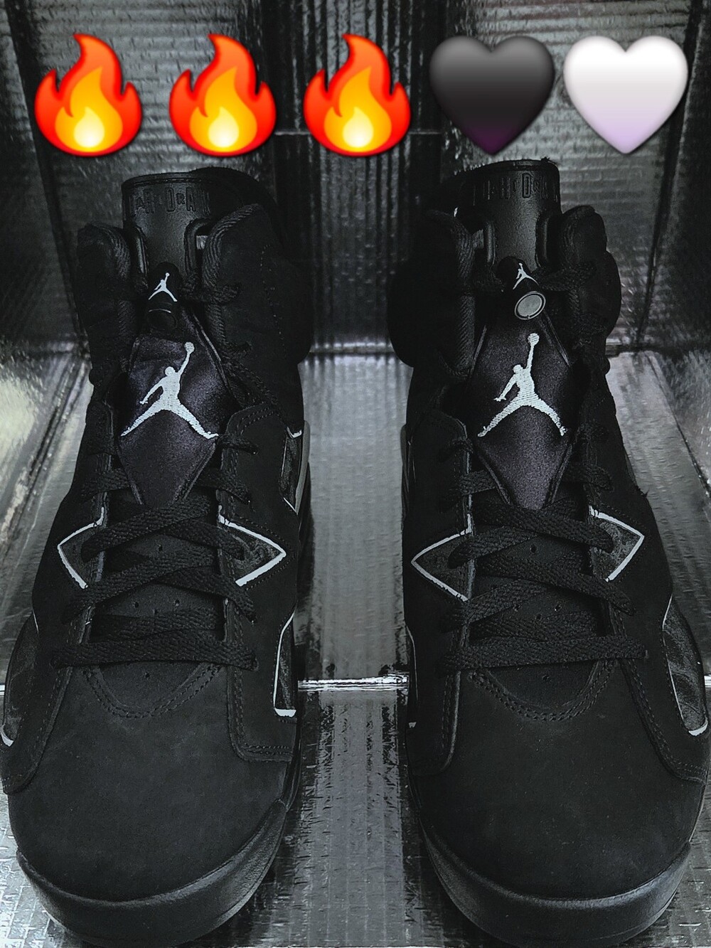 🖤🩶Jordan Retro 6 Cap🎓 N Gown Black Silver Size 13 Sneakers W/OG Box💣💥